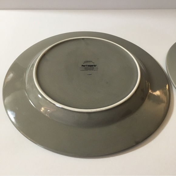 2 Pier 1 Imports Martillo Fog Stoneware Round Dinner Plates - Picture 10 of 14